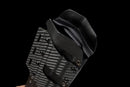 Gladius Tactique Nightshade — DLC Elite — 80CrV2, Poignée noire texturée, vis violettes, garde dorée, fourreau noir carbone,