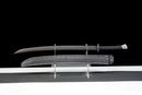 Dao Tactique Iron Reaper — SK5, Poignée noire texturée, fourreau noir strié Kydex