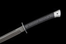 Dao Tactique Iron Reaper — SK5, Poignée noire texturée, fourreau noir strié Kydex