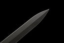 Épée Courte Carbon Viper — SK5, Poignée noire texturée, motifs géométriques, fourreau noir, motif fibre de carbone