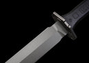 Épée Courte Carbon Viper — SK5, Poignée noire texturée, motifs géométriques, fourreau noir, motif fibre de carbone