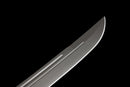 Épée Machette Shadow Fang — SK5, Poignée noire texturée, fourreau noir texturé, clip