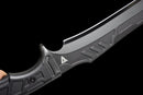Kukri Apex Predator — DLC Edition — DC53, Poignée noire sculptée, fourreau noir moulé avec clip
