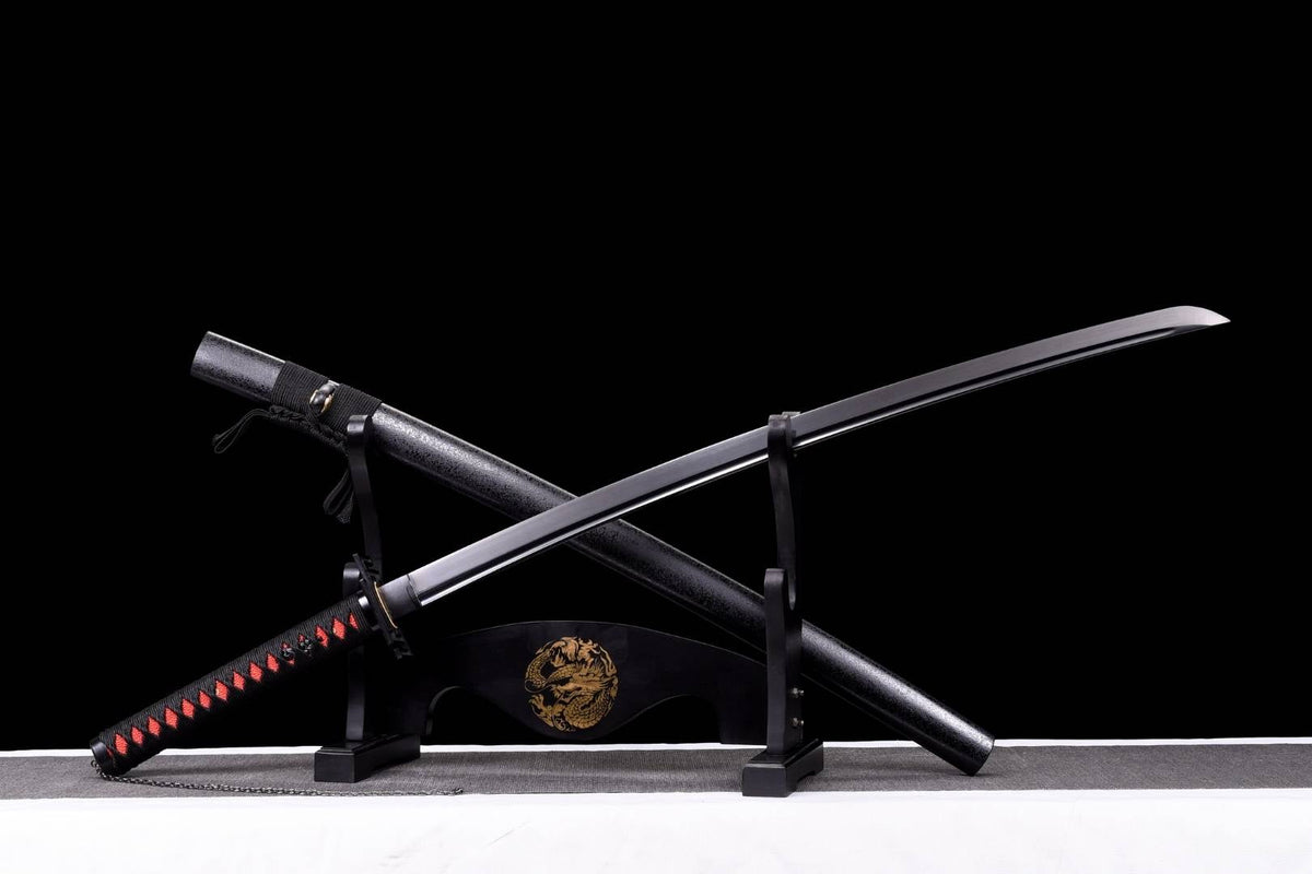 Katana En Bois Bleach - Réplica D'Ichigo Kurosaki (Bankai), Lame 69 Cm, Total 103 Cm - Avec Support En Bois, Décoration Collection Bleach Ichigo Bankai
