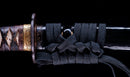 Antique Japanese Katana Sword with Tombo Dragonfly Menuki & Sansui Landscape Tsuba — Tamahagane