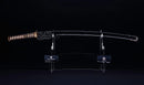 Antique Japanese Katana Sword with Tombo Dragonfly Menuki & Sansui Landscape Tsuba — Tamahagane
