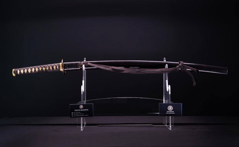 Sabre Japonais Antique Katana, Montures en Shakudo et Saya de Style Inrō