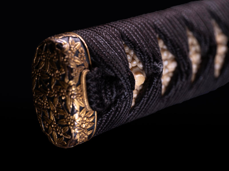 Sabre Japonais Antique Katana, Montures en Shakudo et Saya de Style Inrō