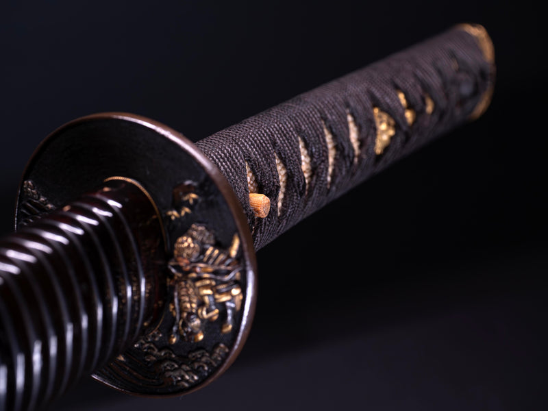 Sabre Japonais Antique Katana, Montures en Shakudo et Saya de Style Inrō