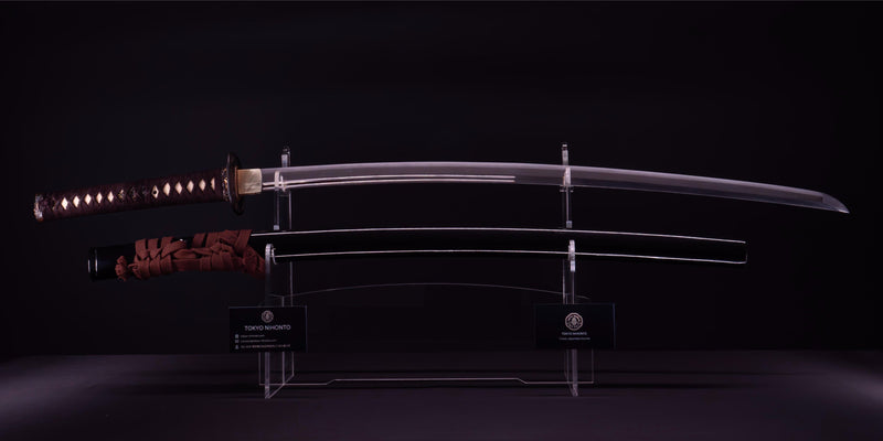 Sabre Antique Japonais Katana avec Double Bo-Hi