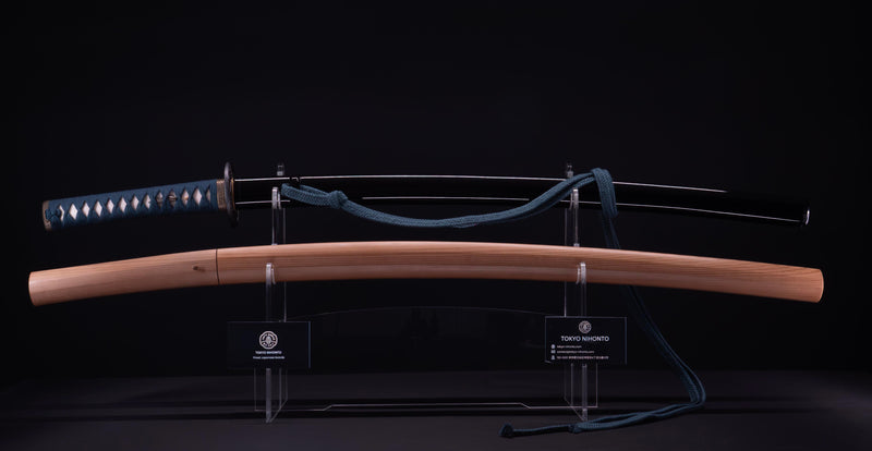 Sabre Katana Japonais Antique avec un Koshirae Inspiré par la Mer