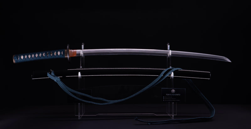 Sabre Katana Japonais Antique avec un Koshirae Inspiré par la Mer