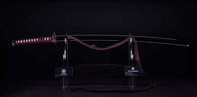 Sabre Antique Katana Japonais avec Kuruma-sukashi Tsuba