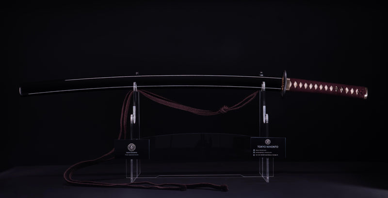 Sabre Antique Katana Japonais avec Kuruma-sukashi Tsuba
