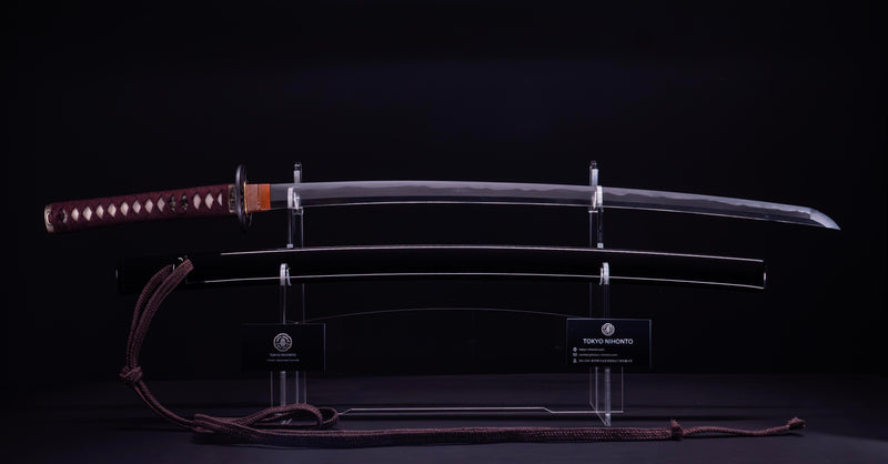 Sabre Antique Katana Japonais avec Kuruma-sukashi Tsuba