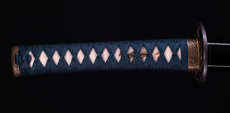 Sabre Katana Japonais Antique avec un Koshirae Inspiré par la Mer