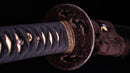 Sabre Katana Japonais Antique avec Tsuba en Fer et Koshirae Noir
