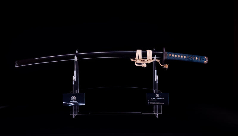 Sabre Antique Katana Japonais avec Tsuba Sukashi à Motif de Feuille