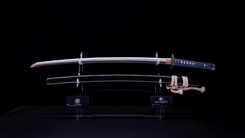 Sabre Antique Katana Japonais avec Tsuba Sukashi à Motif de Feuille