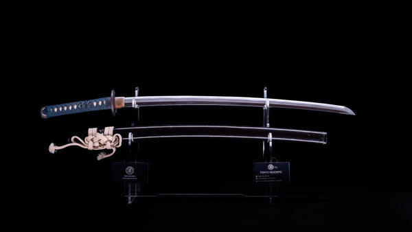 Sabre Antique Katana Japonais avec Tsuba Sukashi à Motif de Feuille