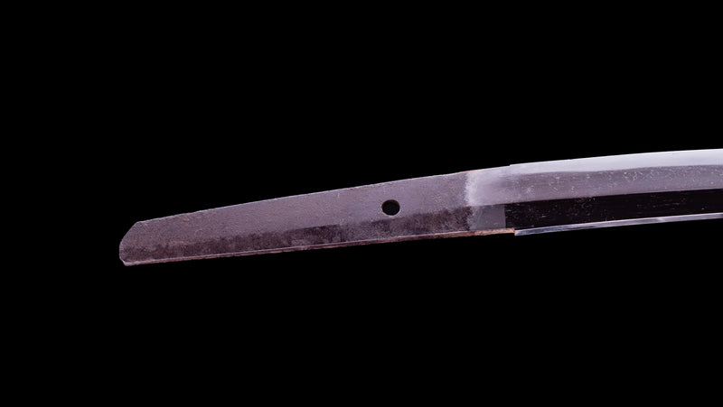 Sabre Antique Katana Japonais avec Tsuba Sukashi à Motif de Feuille