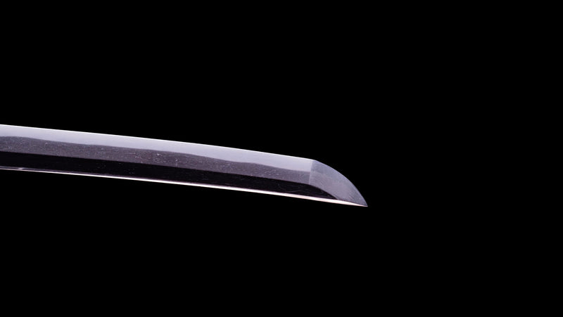 Sabre Antique Katana Japonais avec Tsuba Sukashi à Motif de Feuille