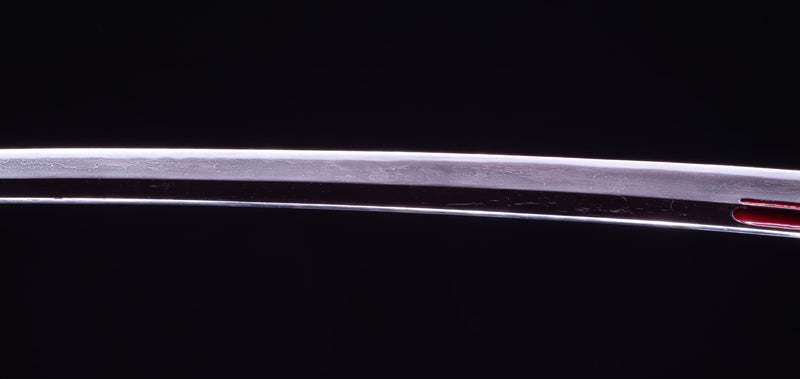 Sabre Antique Katana Japonais avec Bo-Hi Laqué Rouge
