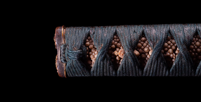 Sabre Antique Katana Japonais avec Bo-Hi Laqué Rouge