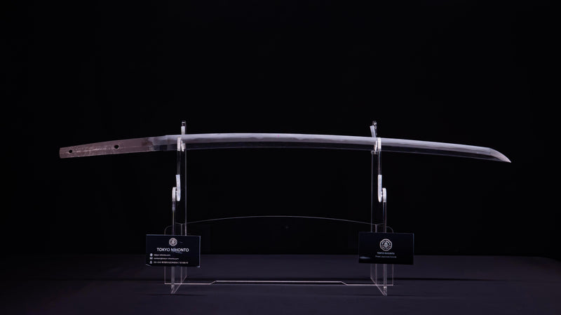 Katana Japonais Antique Tsuba Kakugata Arrondi - Fin Muromachi