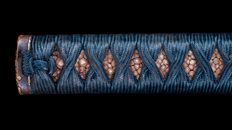 Katana Japonais Antique Tsuba Kakugata Arrondi - Fin Muromachi