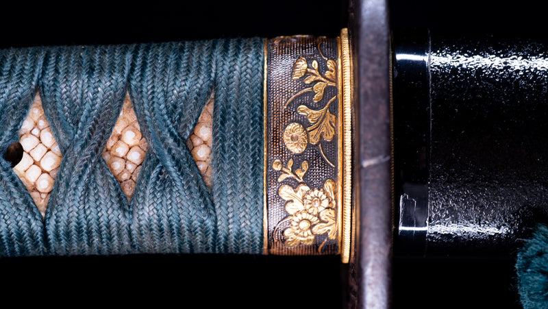 Katana Japonais Antique Tsuba Kakugata Arrondi - Fin Muromachi