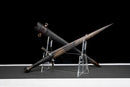 Lame de Morgul du Roi Sorcier - Épée du Seigneur des Anneaux — Acier 65 Manganèse, Poignée noire striée, fourreau noir cuir,
