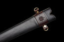 Lame de Morgul du Roi Sorcier - Épée du Seigneur des Anneaux — Acier 65 Manganèse, Poignée noire striée, fourreau noir cuir,