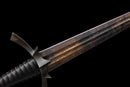 Lame de Morgul du Roi Sorcier - Épée du Seigneur des Anneaux — Acier 65 Manganèse, Poignée noire striée, fourreau noir cuir,