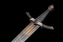 Lame de Morgul du Roi Sorcier - Épée du Seigneur des Anneaux — Acier 65 Manganèse, Poignée noire striée, fourreau noir cuir,
