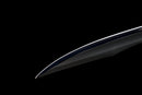Gladius Tactique Midnight — DLC Elite — Acier 80CrV2, Poignée noire, garde dorée, fourreau noir carbone, vis violettes.