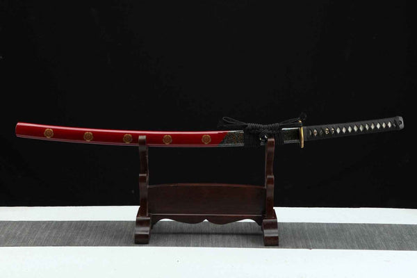 Véritable Katana Japonais adapté à la coupe forgé à la main méthode  ancestrale. Sabre en Acier 1060